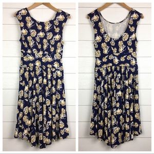 Moulinette Soeurs Navy Floral Dress